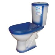 Унитаз-компакт напольный ROSA КОМФОРТ СИНИЙ к/вып. 2-реж.,3/6 л., а/всп. сиденье ППР 640*350*815мм