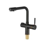 Смеситель для кухни Haiba рычажный с подключением к фильтру с питьевой водой черный  HB70088-7