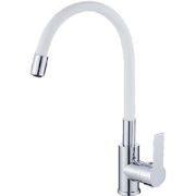 Смеситель для кухни Haiba рычажный  с силиконовым белым изливом HB70112-8