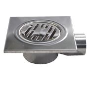 Трап САНАКС 150*150 из нержавеющей стали горизонтальный 00023 ХРОМ