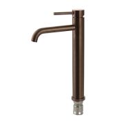 Смеситель для раковины MAGNUS рычажный высокий медь  9141