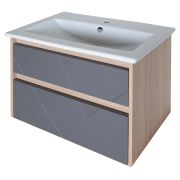 Тумба с раковиной АСБ ДИАНА «Gray» подвесная 755*570*470мм