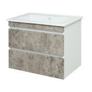 Тумба с раковиной РУНО МАНХЭТТЕН серый бетон подвесная 765*600*470мм