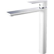 Смеситель для раковины Haiba рычажный высокий белый/хром HB11505-8