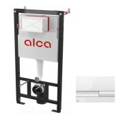 Система инсталляции ALCAPLAST AМ101/1120-0001 для сухой установки+белая кнопка М-1730