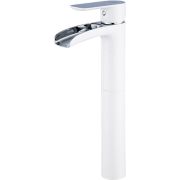 Смеситель для раковины Gappo рычажный высокий белый/хром G1048-31