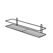 Полка COROZO КОРБО прямая 1-но ярусная с бортиком черная 400*100*75мм