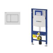 Система инсталляции GEBERIT Duofix + кнопка белая мат.лак Sigma30 10лет гарантия 115.883.01.1