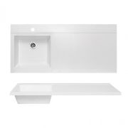 Раковина над стиральной машиной RUNO GAMMA ЛАЙТ 105 см /R крыло/