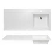 Раковина над стиральной машиной RUNO GAMMA ЛАЙТ 105 см /L крыло/