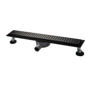 Трап САНАКС 03339 600х70 мм нерж стали, линейный, гор. ЧЕРНЫЙ, УЛУЧШЕННЫЙ с зазором под ПЛИТКУ