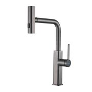 Смеситель для кухни Haiba рычажный вытяжная лейка вороненый HB73824-3