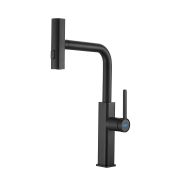 Смеситель для кухни Haiba рычажный вытяжная лейка черный HB73824-7