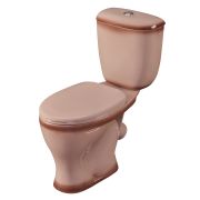 Унитаз-компакт напольный SANTERI ВОРОТЫНСКИЙ ДЕКОР БЕЖЕВЫЙ  к/вып.1-реж.,а/всп.,сид.ППР 670*360*787мм