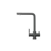 Смеситель для кухни ULGRAN рычажный с подключением к фильтру с питьевой водой,темно- серый U-016 (309)