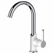 Смеситель для кухни Haiba рычажный белый/хром HB70805-8