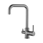 Смеситель для кухни BELZ рычажный с подключением к фильтру с питьевой водой вороненый  B76802-3