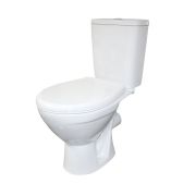 Унитаз-компакт напольный ROSA СОЛО г/вып., 2-реж., 3/6 л., а/всплеск сиденье ППР 625*350*775мм