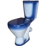 Унитаз-компакт напольный ROSA ЭЛЕГАНТ СИНИЙ к/вып., 1-реж., сиденье ППР 615*350*765мм