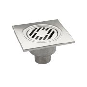 Трап САНАКС  150х150  мм из нержавеющей стали вертикальный 00022