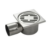 Трап САНАКС 100*100 из нержавеющей стали горизонтальный 00021 ХРОМ