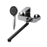 Смеситель для ванны GFmark рычажный черная эмаль/хром 5570