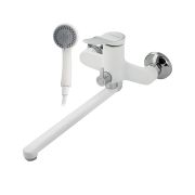 Смеситель для ванны FABIA рычажный белый/хром  9671