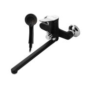 Смеситель для ванны FABIA рычажный черный/хром 9672