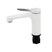 Смеситель для раковины FABIA рычажный белый/хром 9634