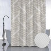 Штора для ванной САНАКС с рельефным теснением волнистые линии( без колец)1800*1800 мм 05-10