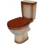 Унитаз-компакт напольный ROSA СОЛО КОРИЧНЕВЫЙ г/вып., 2-реж.,3/6 л., а/всп. сид. ППР 625*350*775мм