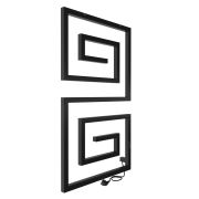 Полотенцесушитель электрический INDIGO Lira 100/60 (таймер, скрытый провод справа, Чёрный муар)