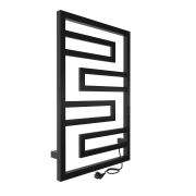 Полотенцесушитель электрический INDIGO Flavio Slim 80/50 (таймер, скр.монтаж, унив.подкл. R/L,Чёрный муар)