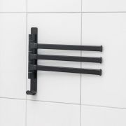 Полотенцедержатель «Лофт»  рога 3 перекладины металл чёрный 5500360