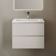 Тумба с раковиной RAVAL COSTE подвесная белая 600*600*448мм