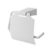 Держатель для туалетной бумаги BELZ  с крышкой металл белый B91503