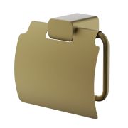 Держатель для туалетной бумаги BELZ  с крышкой металл брашированное золото B90803