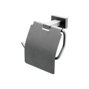 Держатель для туалетной бумаги BELZ  с крышкой металл вороненый B90403