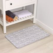 Коврик д/ванной  ДОЛЯНА «Светящиеся фигуры» 500*800 мм ПВХ поролон флис серый 6850637