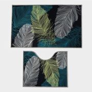 Коврик д/ванной  двойной ДОЛЯНА «Пёрышки» 500*800 500*400 6997789